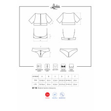 Комплект Obsessive Lovica Красный L/XL