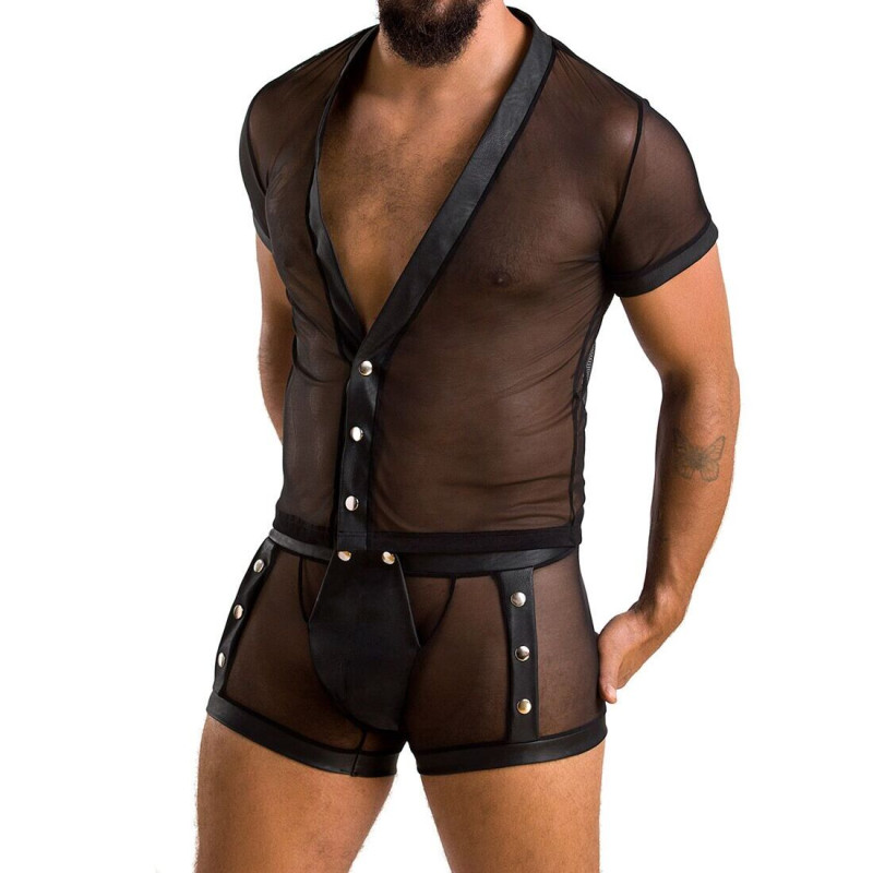 Комплект мужского сетчатого белья Passion 052 Set Michael black L/XL Комплект мужского сетчатого белья Passion 052 Set Michael black L/XL