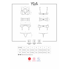 Комплект Obsessive Frivolla Чорний S/M