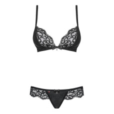 Комплект Obsessive Laluna Чорний S/M