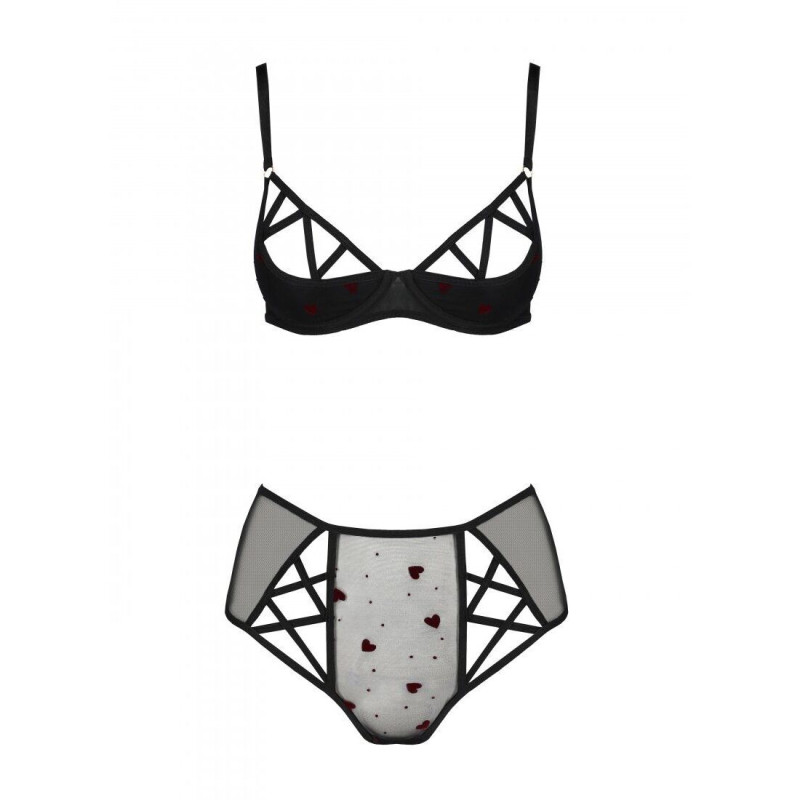 Эротический комплект с рисунком Passion LOVELIA BIKINI black L/XL Эротический комплект с рисунком Passion LOVELIA BIKINI black L/XL