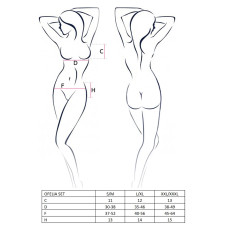 Комплект еротичної білизни Passion Erotic Line OFELIA SET WITH OPEN BRA XXL/XXXL Білий