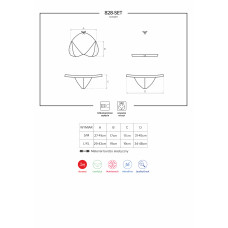 Комплект Obsessive 828-SET-1 Черный L/XL
