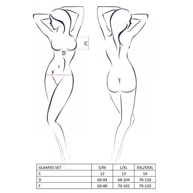 Комплект белья Passion Exclusive GLAMISS SET black S/M Комплект белья Passion Exclusive GLAMISS SET black S/M