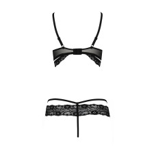 Комплект білизни Passion SARIA SET OpenBra Чорний S/M