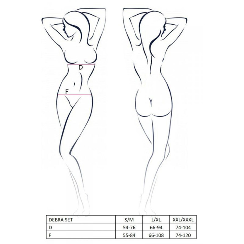Комплект білизни Passion DEBRA SET Чорний XXL/XXXL Комплект білизни Passion DEBRA SET Чорний XXL/XXXL