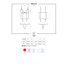 Корсет Obsessive 868-COR-1 Чорний S/M