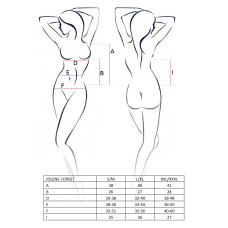 Сексуальный прозрачный Корсет Passion Erotic Line JOLENE CORSET L/XL Черный