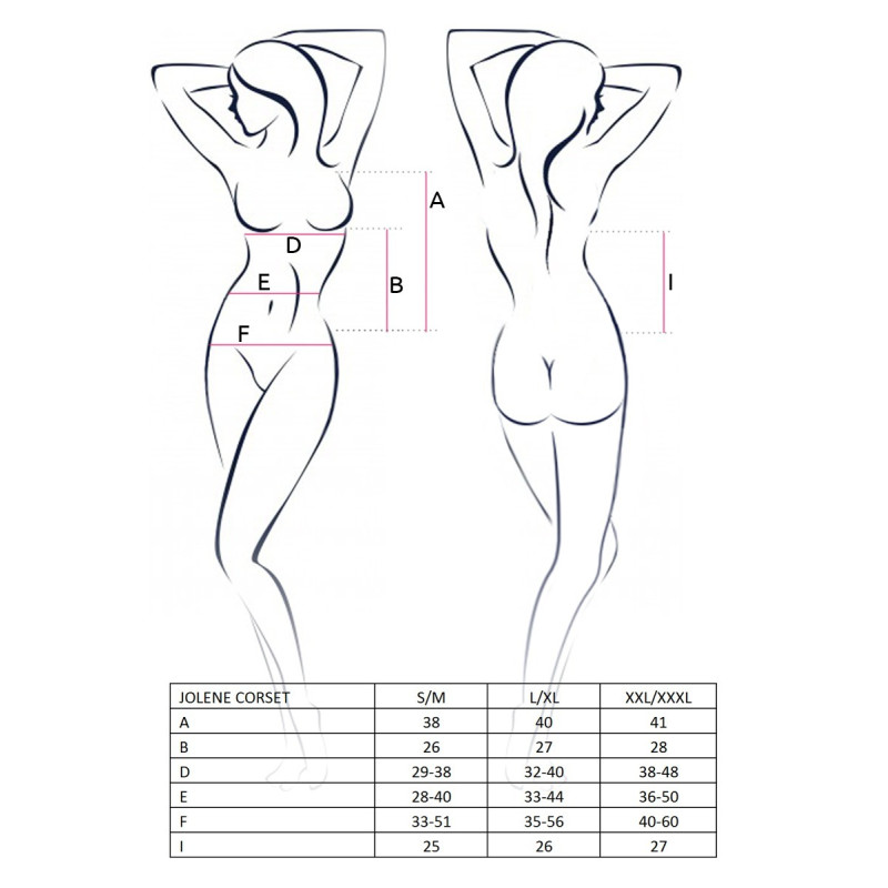 Сексуальний прозорий Корсет Passion Erotic Line JOLENE CORSET L/XL Чорний Сексуальний прозорий Корсет Passion Erotic Line JOLENE CORSET L/XL Чорний