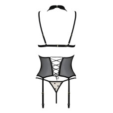 Корсет з відкритими грудьми Passion DOMINICA CORSET beige XXL/XXXL