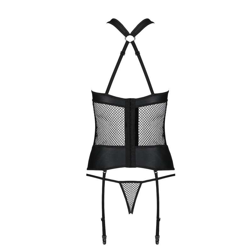 Сетчатый комплект корсет с халтером Passion Amanda Corset black L/XL Сетчатый комплект корсет с халтером Passion Amanda Corset black L/XL