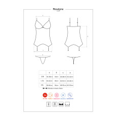 Корсет Obsessive Rosalyne Червоний S/M