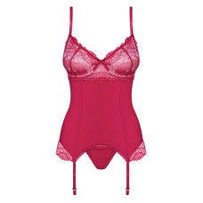 Корсет Obsessive Rosalyne Червоний S/M