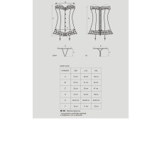 Корсет Obsessive Baletti Черный S/M