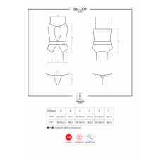 Корсет Obsessive 812-COR-1 Черный L/XL