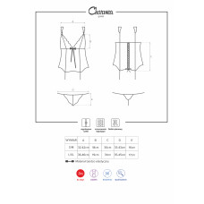 Корсет Obsessive Charmea Чорний S/M