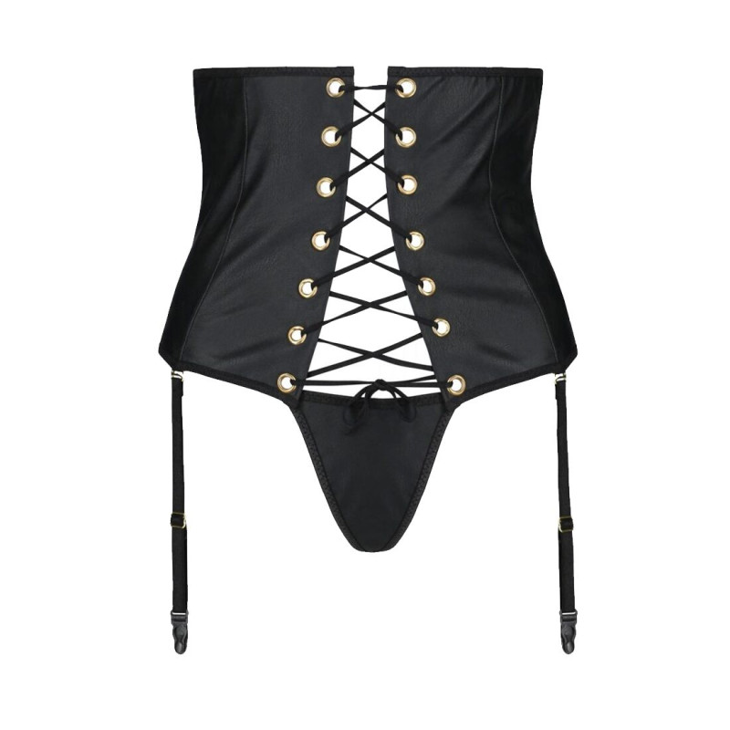 Пояс-корсет з екошкіри Passion Celine Set black 6XL/7XL Пояс-корсет з екошкіри Passion Celine Set black 6XL/7XL