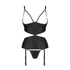 Корсет с открытой грудью Passion JANNIES CORSET black XXL/XXXL