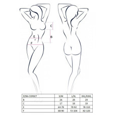 Корсет с декольте Passion ERZA CORSET black L/XL