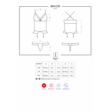 Корсет Obsessive 864-COR-1 Черный L/XL