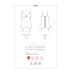 Корсет Obsessive Laluna Черный L/XL