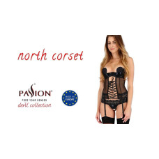 Корсет с открытой грудью Passion NORTH CORSET black L/XL