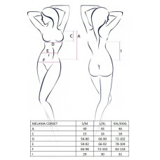 Корсет з пажами Passion MELANIA CORSET black S/M