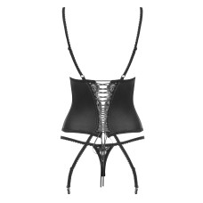 Корсет Obsessive Laluna Чорний S/M