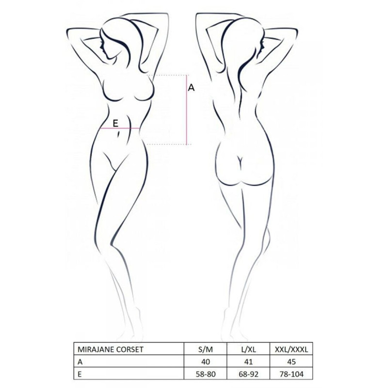 Напівпрозорий корсет Passion Exclusive Mirajane Corset чорний XXL/XXXL Напівпрозорий корсет Passion Exclusive Mirajane Corset чорний XXL/XXXL