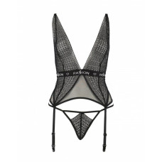 Напівпрозорий корсет Passion Exclusive Mirajane Corset чорний L/XL