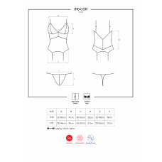 Корсет Obsessive 810-COR-2 Белый L/XL