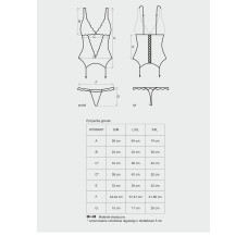 Корсет Obsessive Emperita Черный L/XL