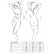 Прозорий жіночий Корсет Passion Erotic Line JANET CORSET S/M Білий