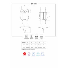Корсет Obsessive 871-COR-2 Білий L/XL