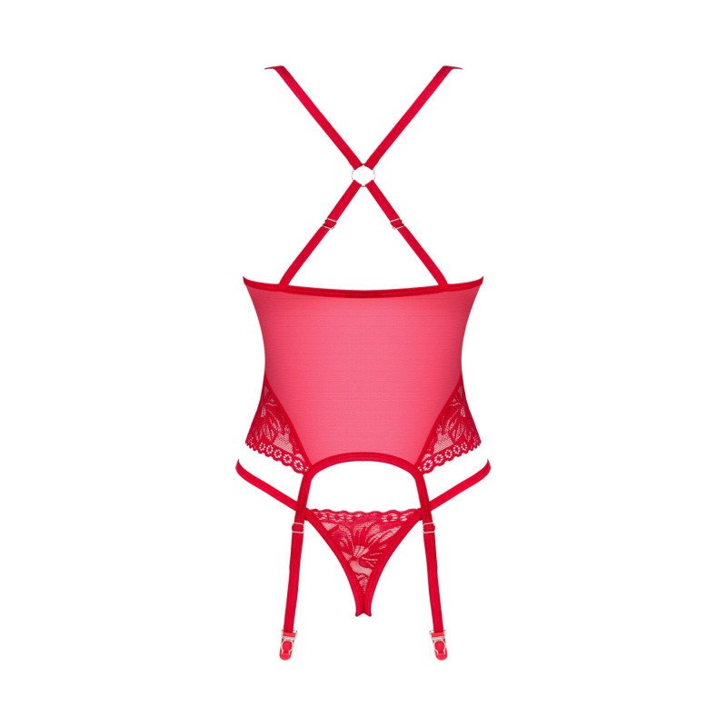 Obsessive Lacelove corset червоний XS/S Obsessive Lacelove corset червоний XS/S
