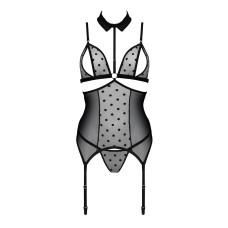 Корсет с открытой грудью Passion DOMINICA CORSET black L/XL