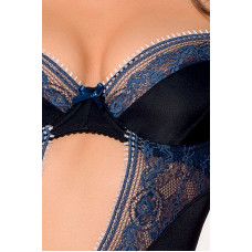 Корсет з пажами Passion GISELE CORSET black XXL/XXXL