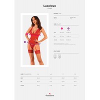 Obsessive Lacelove corset червоний XS/S