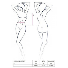 Полупрозрачный корсет Passion Exclusive Mirajane Corset черный S/M