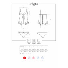 Корсет Obsessive Heartina Червоний S/M