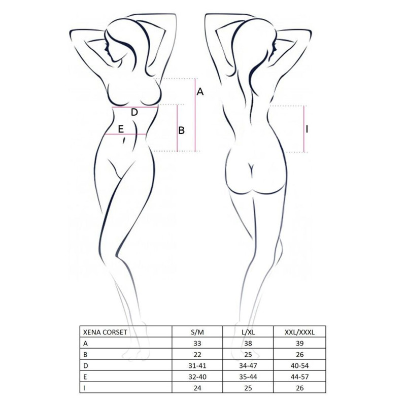 Еротичний Корсет Passion Erotic Line XENA CORSET L/XL Білий Еротичний Корсет Passion Erotic Line XENA CORSET L/XL Білий