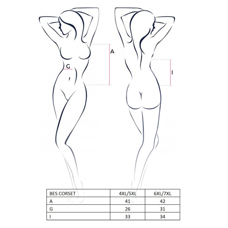 Корсет со шнуровкой Passion BES CORSET 6XL/7XL Черный Корсет со шнуровкой Passion BES CORSET 6XL/7XL Черный