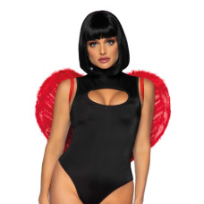 Крылья дьяволицы Leg Avenue devil wings Red, настоящие перья
