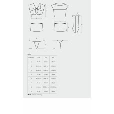 Костюм студентки Obsessive Student Белый S/M