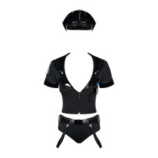 Эротический костюм полицейского Obsessive Police set черный S/M