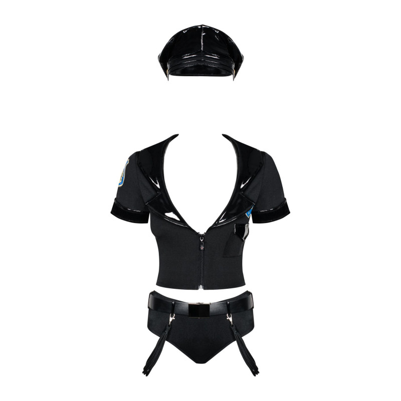Еротичний костюм поліцейського Obsessive Police set чорний S/M