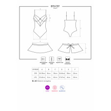 Костюм Obsessive 872-CST-6 Блакитний L/XL