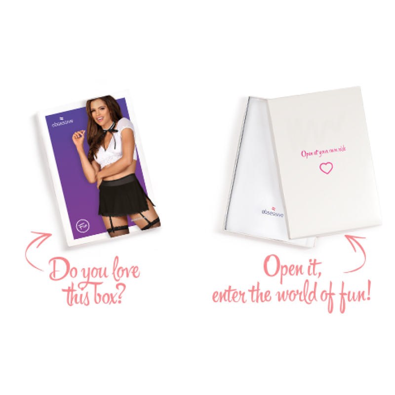 Эротический костюм секретарши Obsessive Secretary suit 5pcs черно-белый L/XL Эротический костюм секретарши Obsessive Secretary suit 5pcs черно-белый L/XL