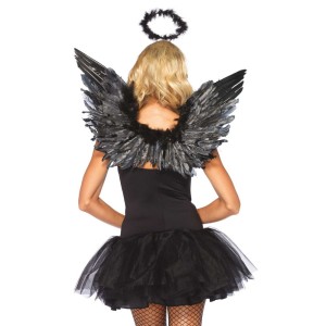 Крила чорного ангела Leg Avenue Angel Accessory Kit Black, крила, німб