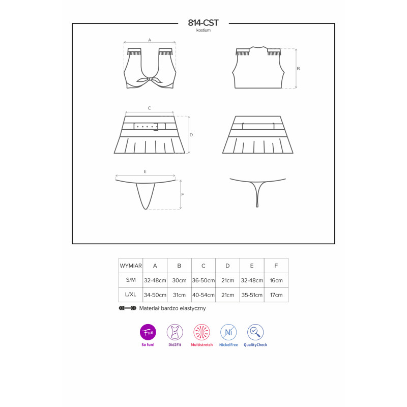 Костюм солдата Obsessive 814-CST-4 Бежевий L/XL Костюм солдата Obsessive 814-CST-4 Бежевий L/XL